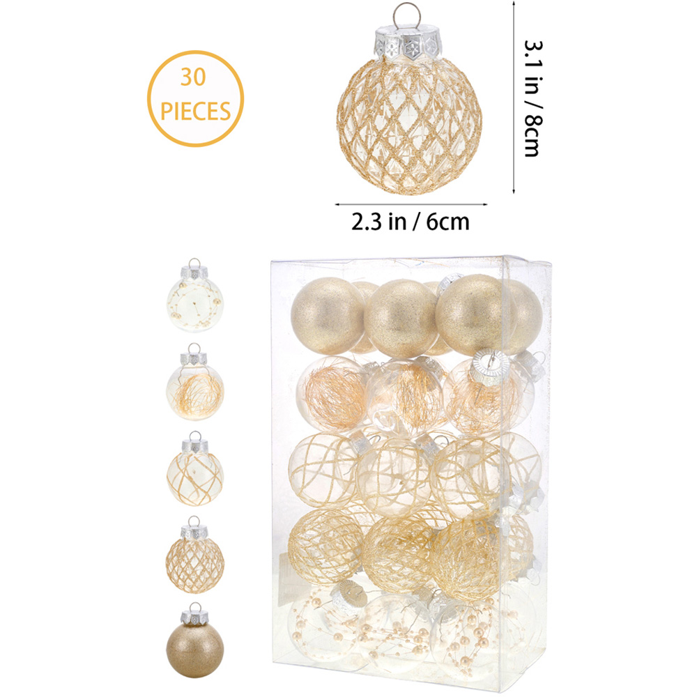 Living and Home Gold Bauble 30 Pack Image 8