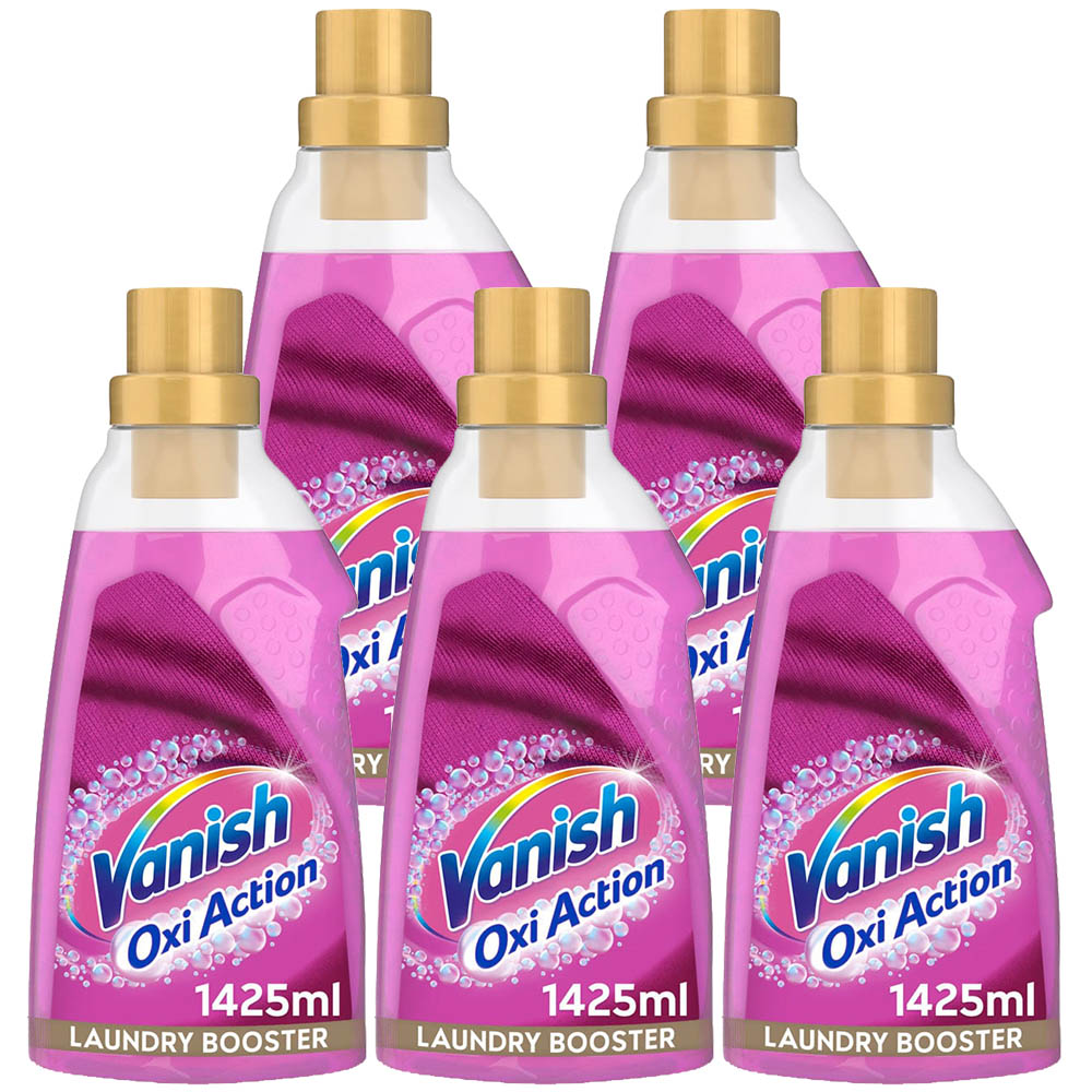 Vanish Pink Oxi-Action Laundry Booster Case of 5 x 1425ml Image 1