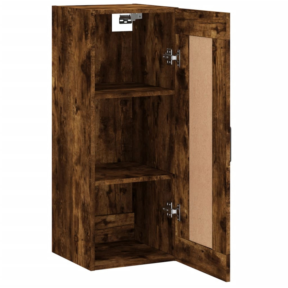 vidaXL Single Door Smoked Oak Wall Mounted Cabinet Image 6