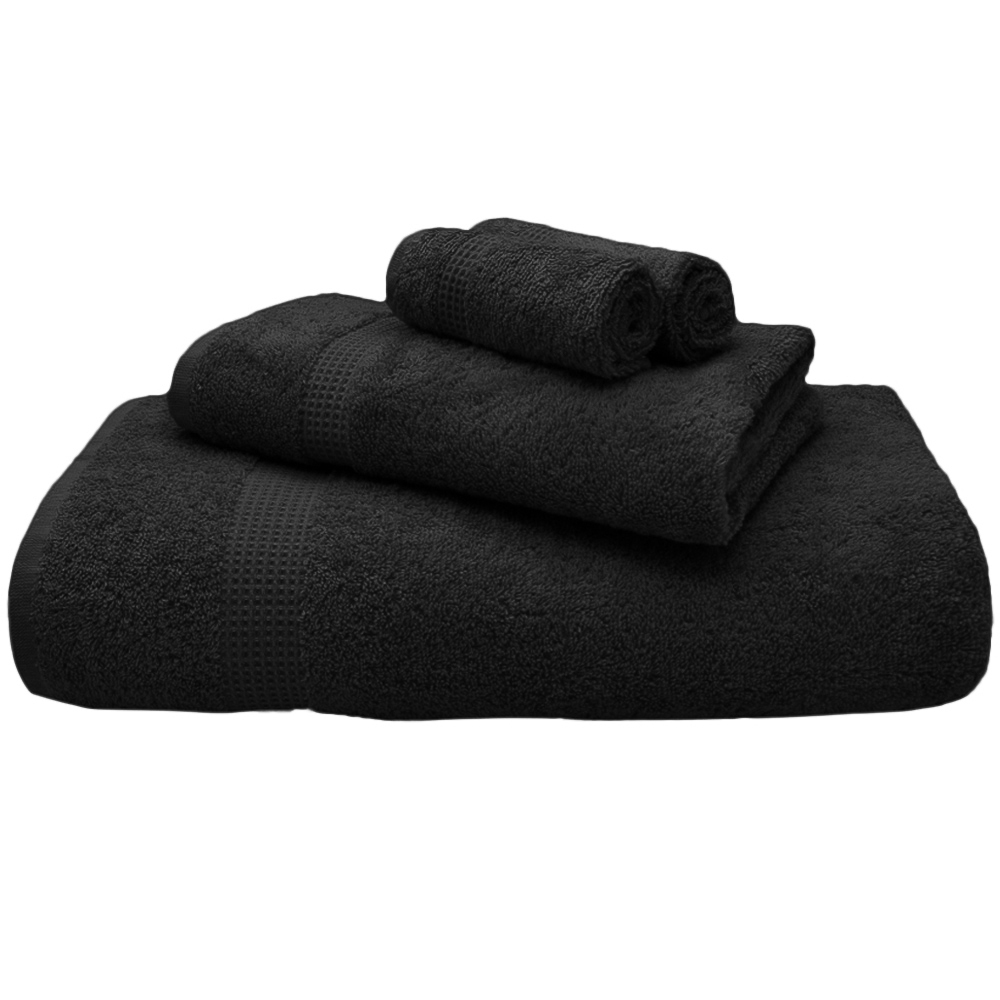 Mayfair Egyptian Cotton Black Hand Towel Set of 2 Image 1
