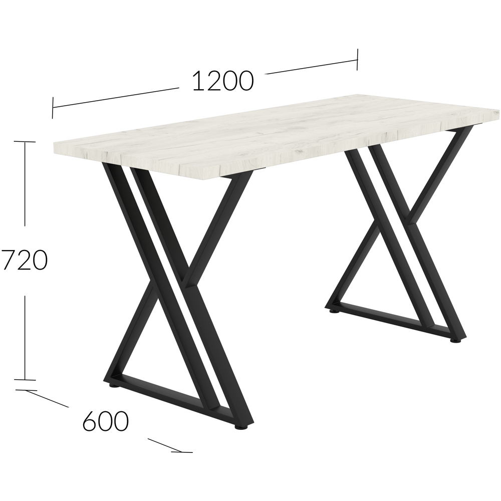 Shefa New York 6 Seater Dining Table White Craft Oak Image 5