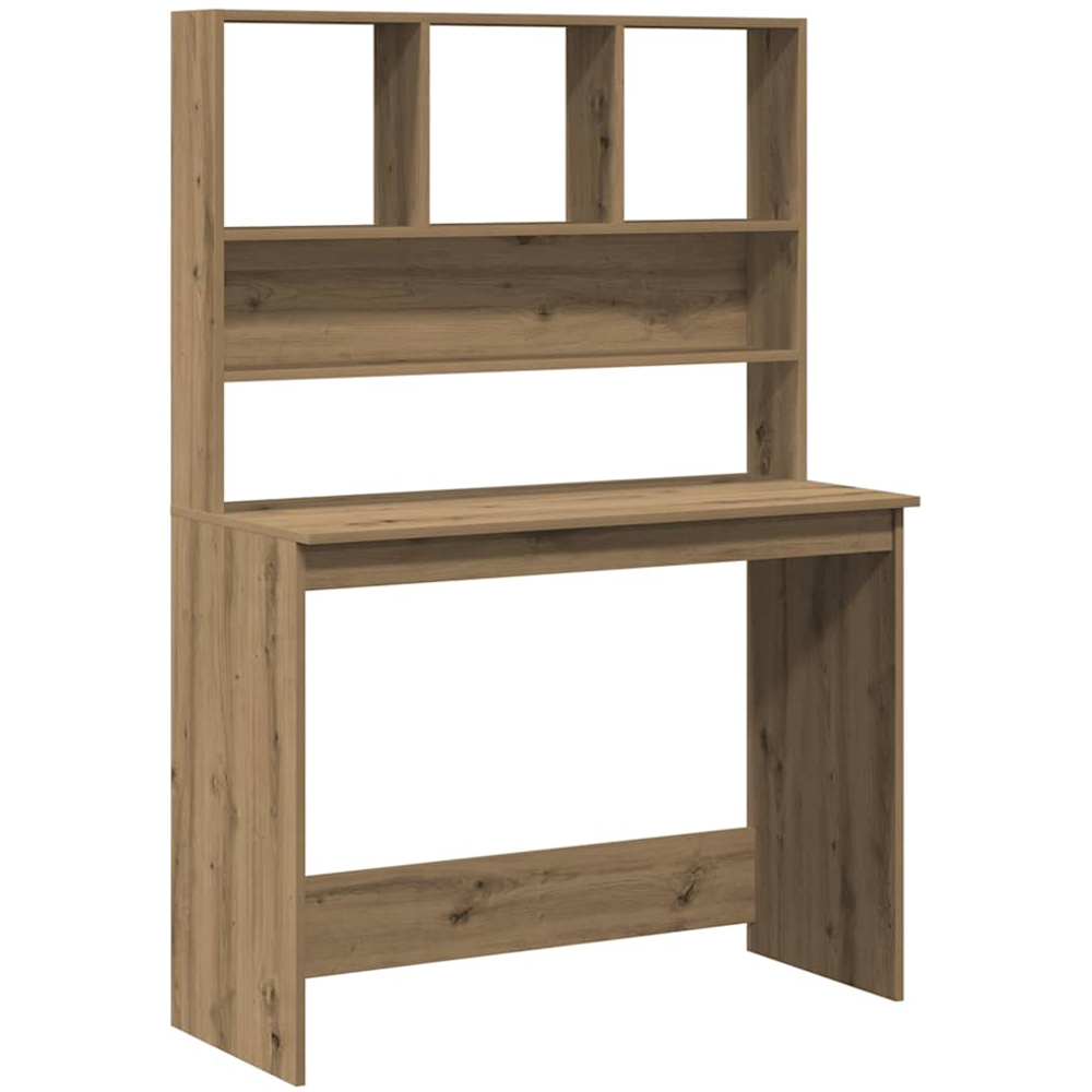 vidaXL 4 Shelf Study Desk Artisan Oak Image 2