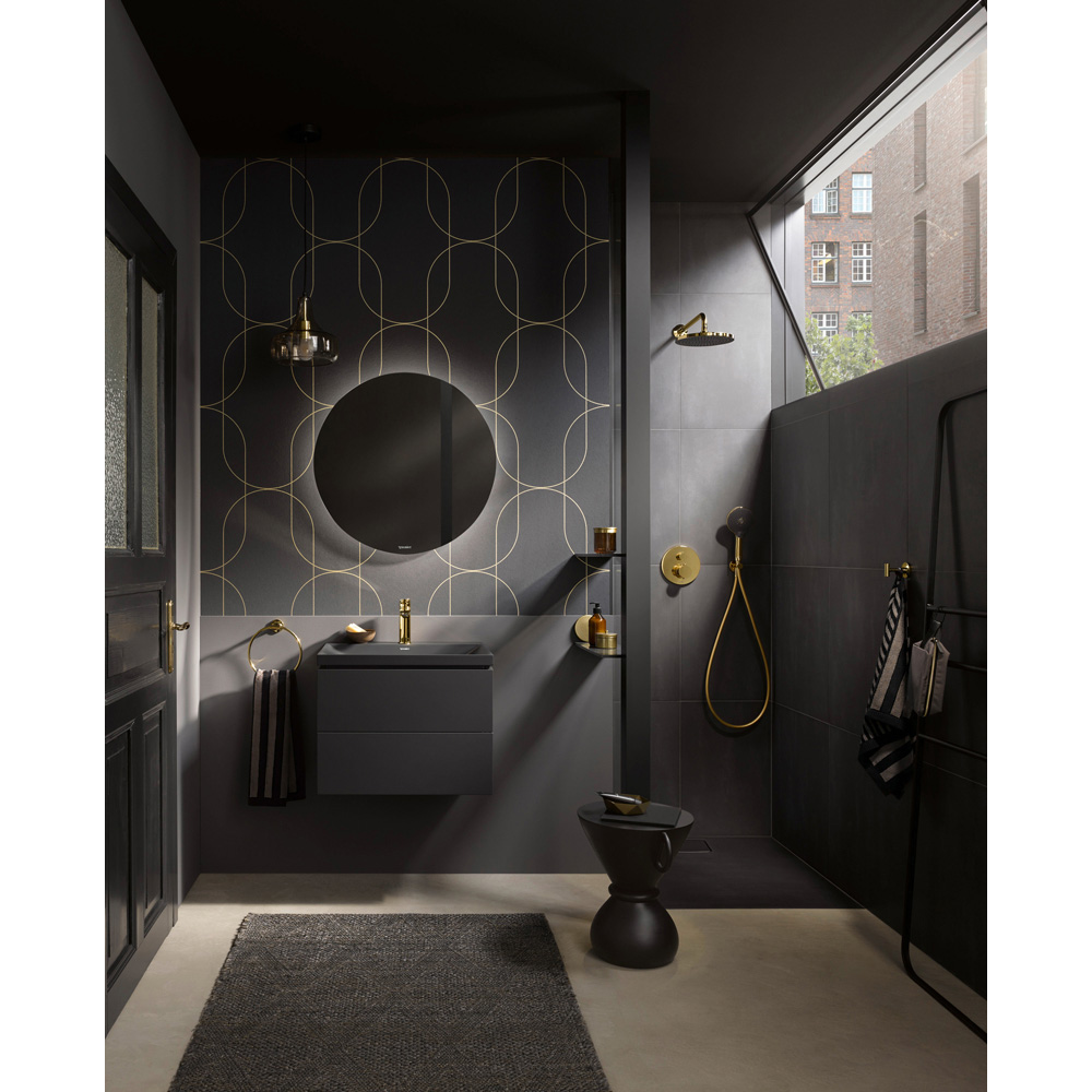 Duravit Minusflow Polished Gold Head Shower 230mm Image 6