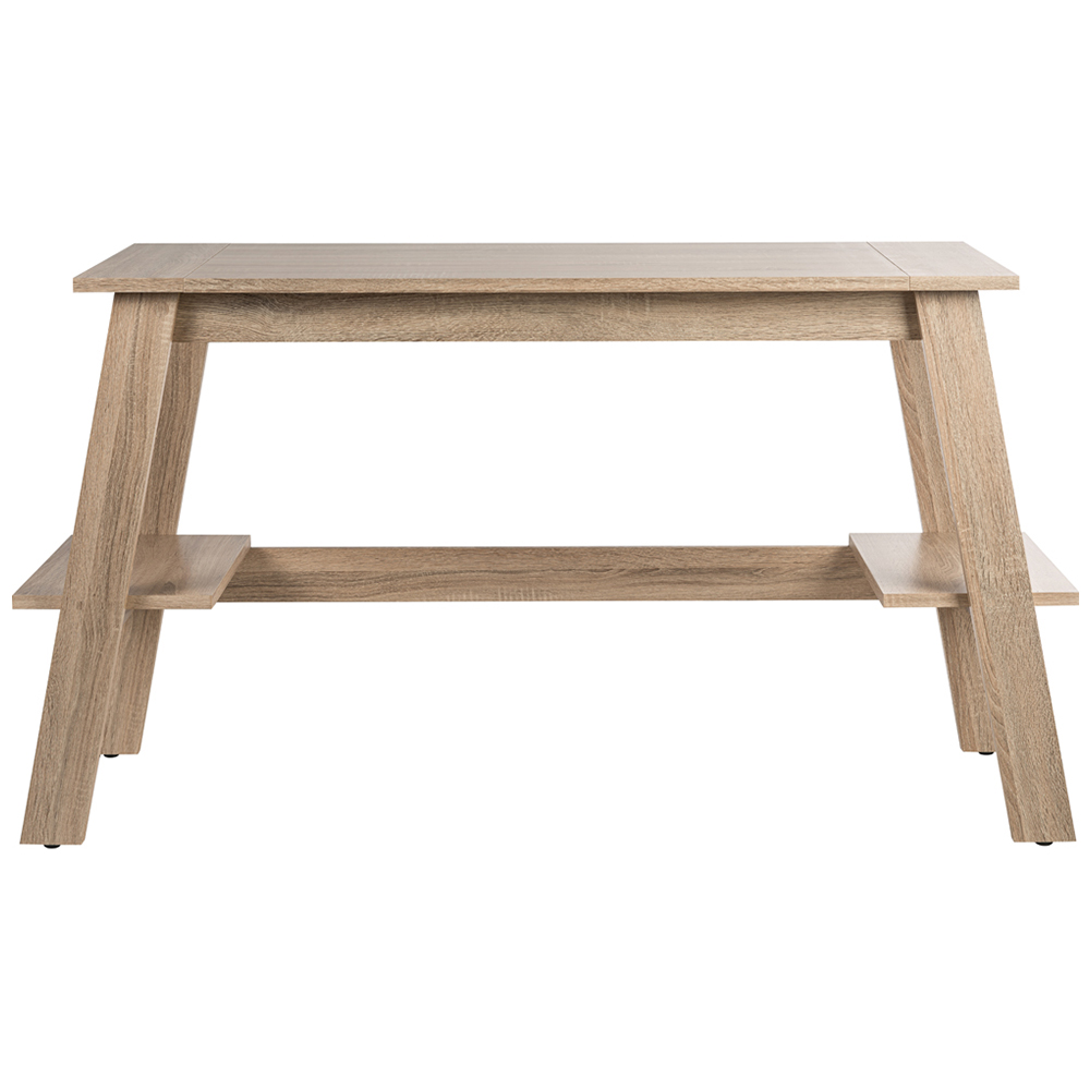 Teknik Office Baylor Sonoma Oak Effect Finish Trestle Desk Brown Image 3