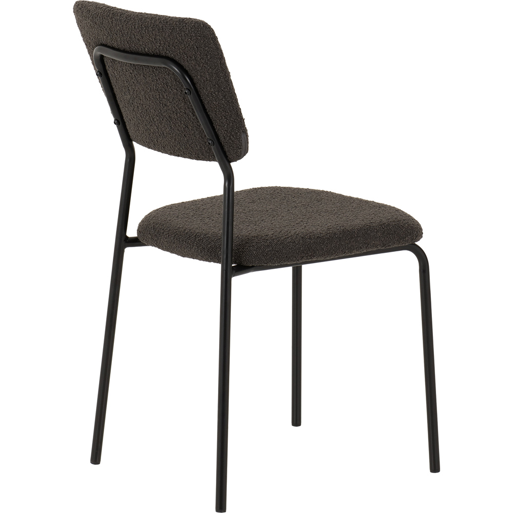 Seconique Sheldon Set of 4 Grey Boucle Fabric Dining Chair Image 6