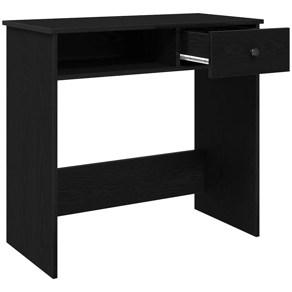 vidaXL Single Drawer Single Shelf Computer Desk Black Image 3