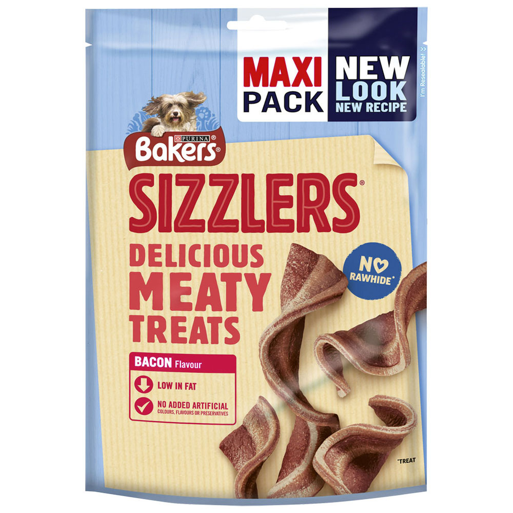 Bakers Sizzlers Dog Treats Bacon 185g Image 2
