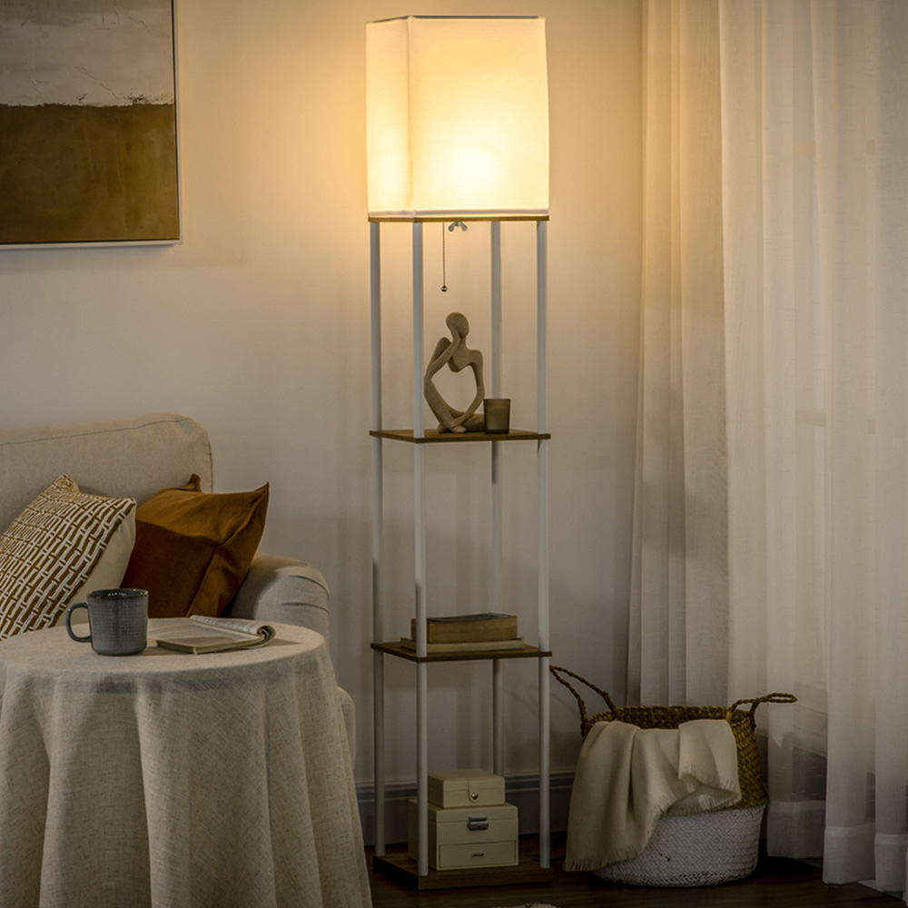 Portland 3 Shelf Modern Floor Lamp Image 2