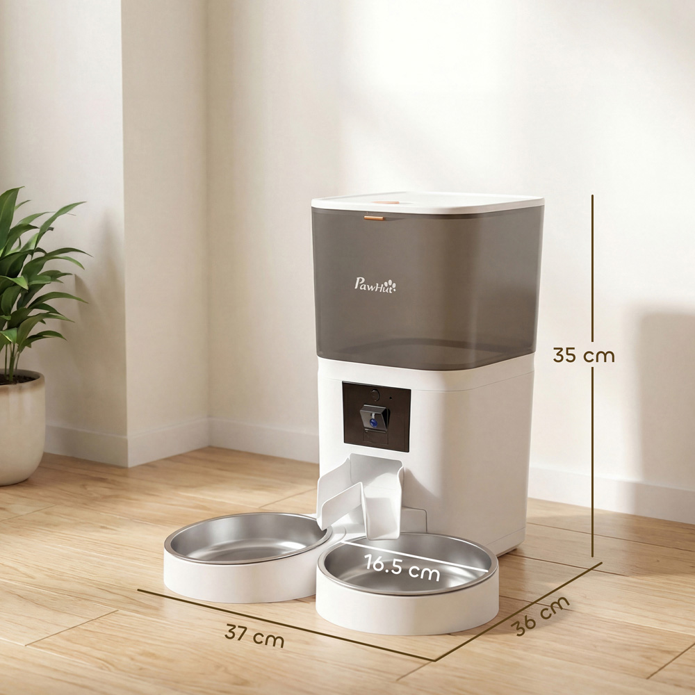 PawHut 6L Smart Cat Feeder with HD Camera and Voice Recorder Image 9