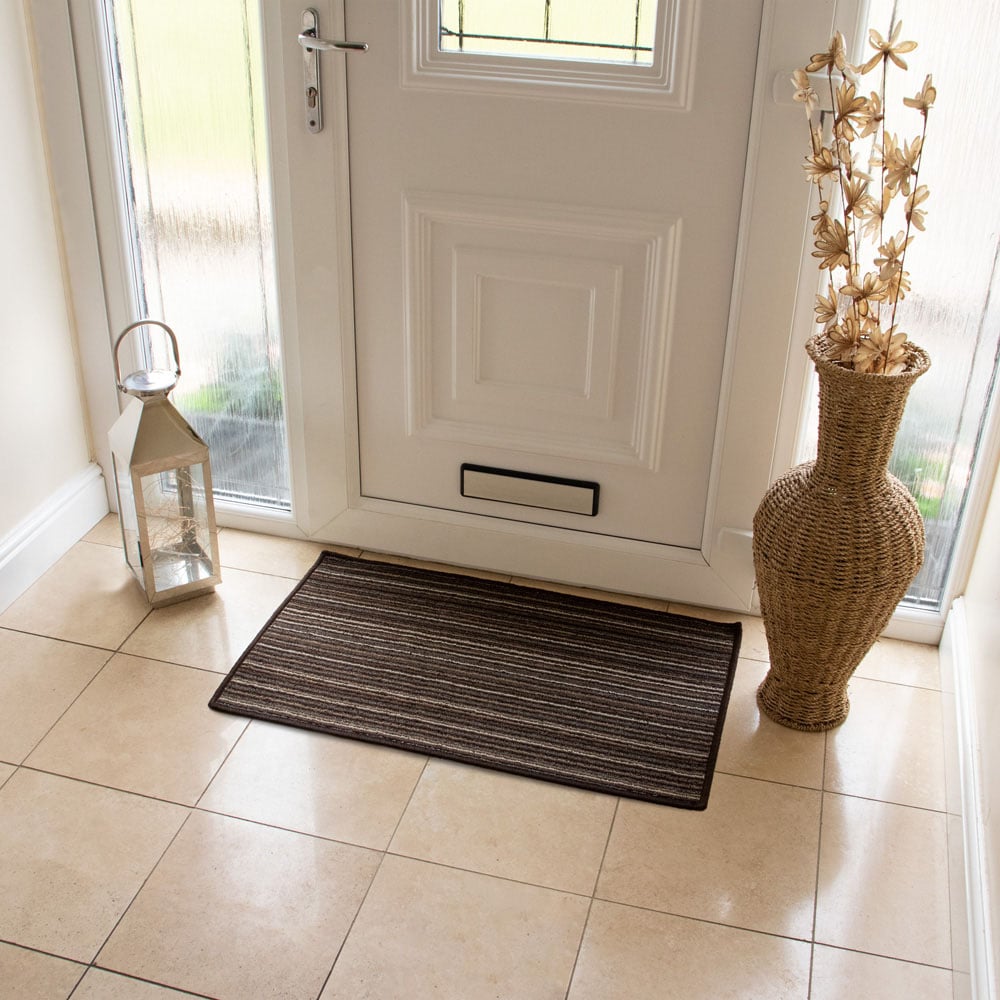 JVL Arona Brown Indoor Machine Washable Doormat 50 x 80cm Image 2