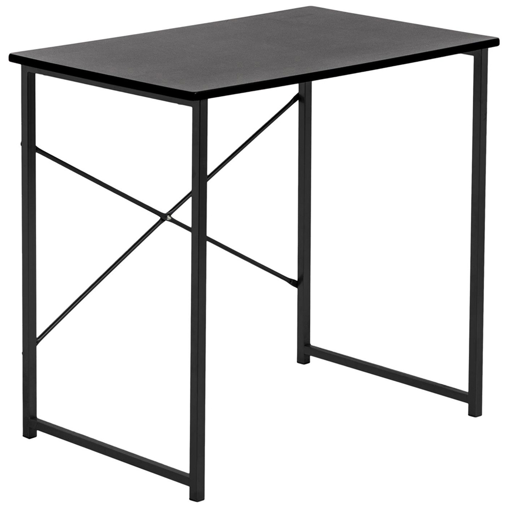 Harbour Housewares Wooden Computer Desk Black Image 2