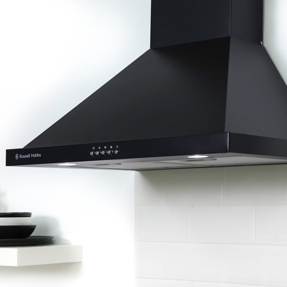 Russell Hobbs RHSCH601B-M Black 60cm Wide Chimney Cooker Hood Image 2