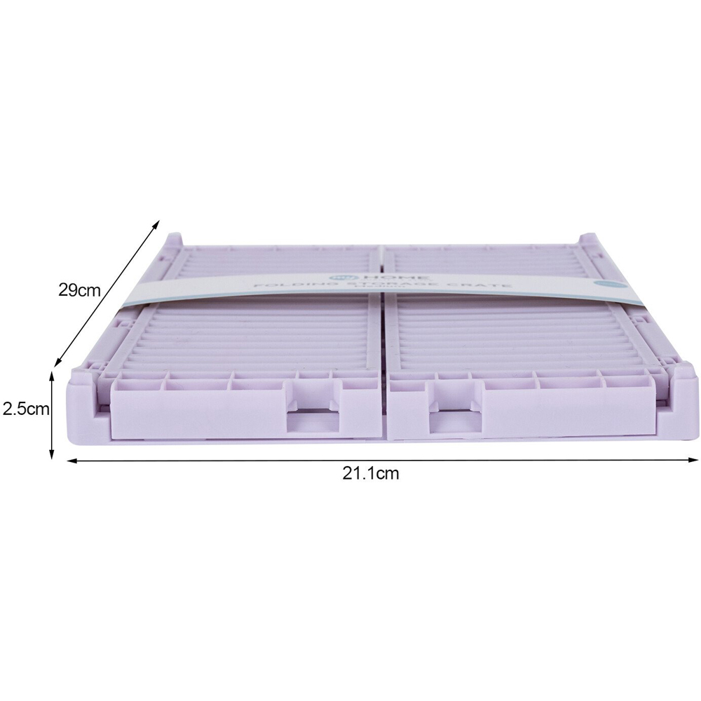 My Home Medium Ribbed Foldable Storage Crate Image 6