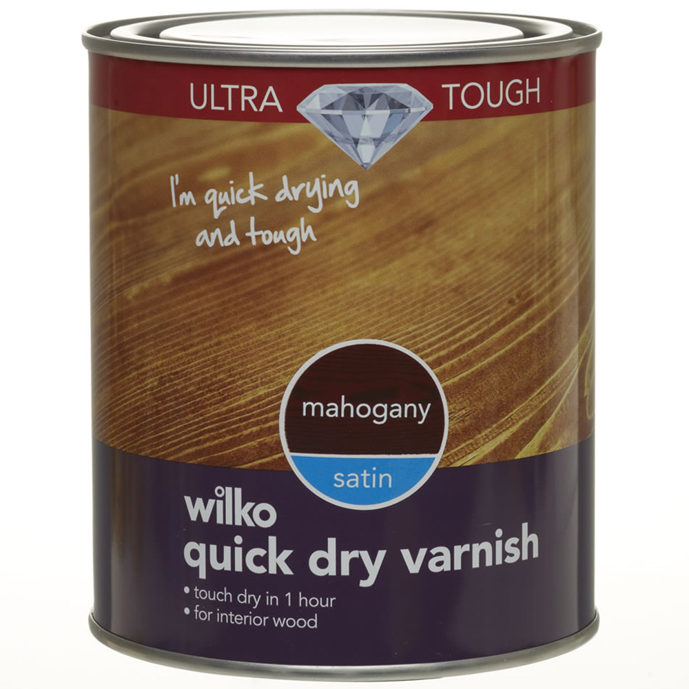 Wilko Ultra Tough Quick Dry Mahogany Satin Varnish 750ml Image 2