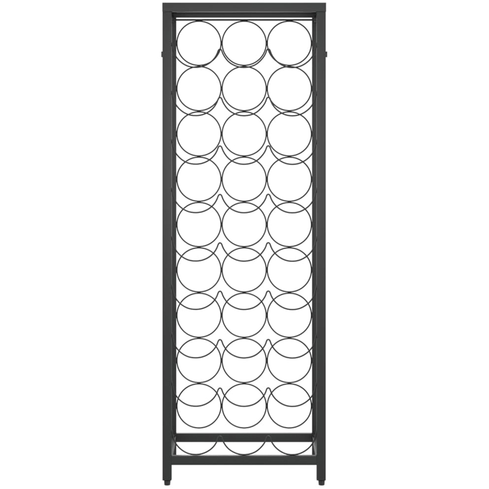 vidaXL 27 Bottle Black Slim Freestanding Wine Rack Image 2