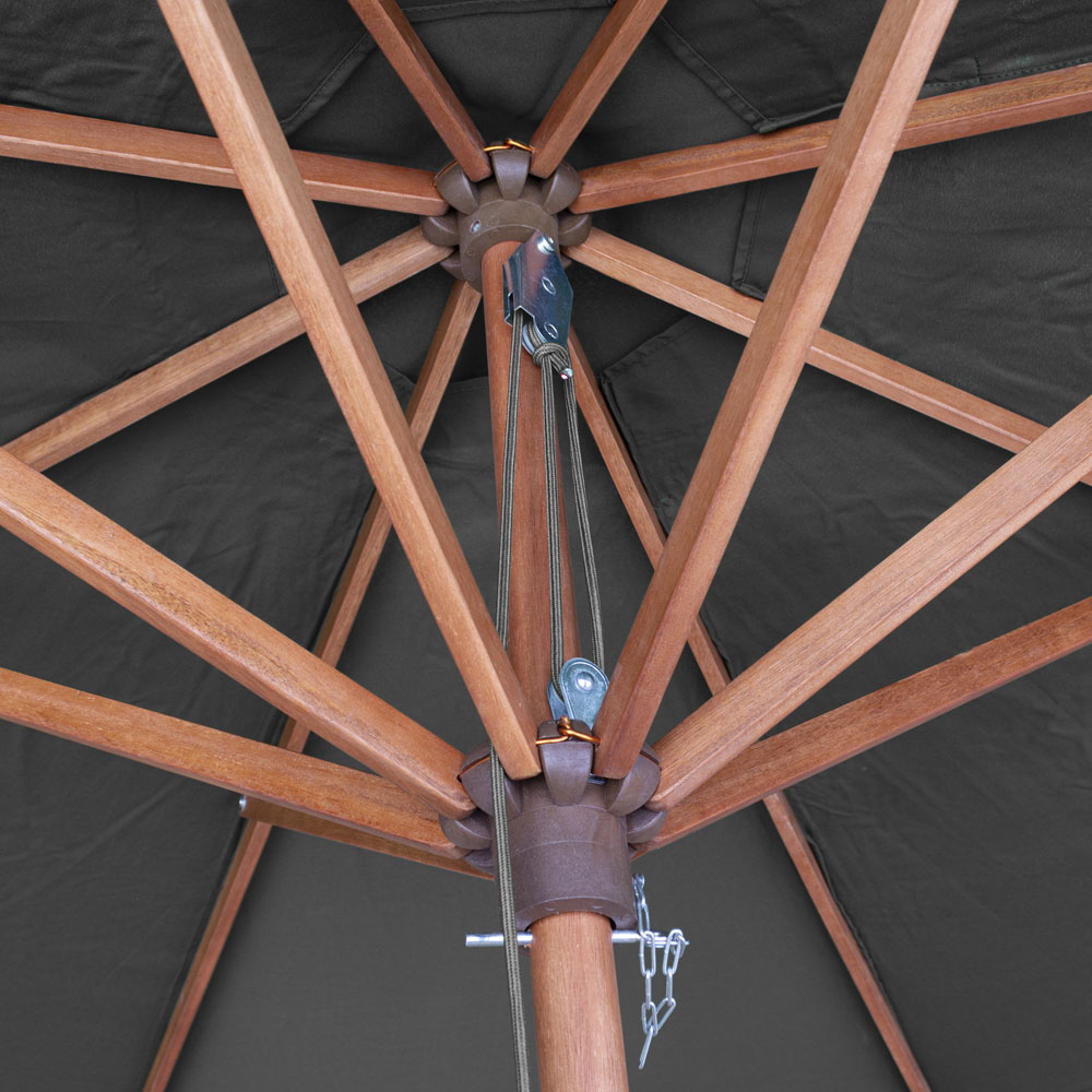 Rowlinson Willington Grey Parasol with Round Base 2.7m Image 5