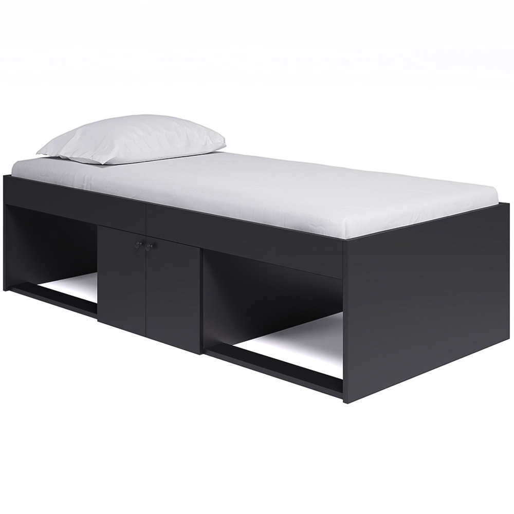 Kudl Single Black Low Cabin Bed Image 2