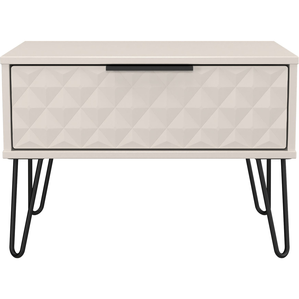 Crowndale Harlequin Single Drawer Kashmir Matt Wide Side Table Ready Assembled Image 3