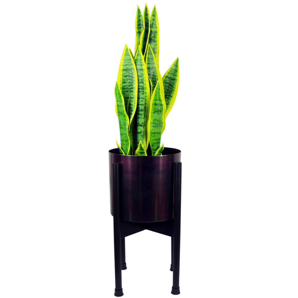 Leaf Black Planter Stand 38.5 x 18cm Image 2