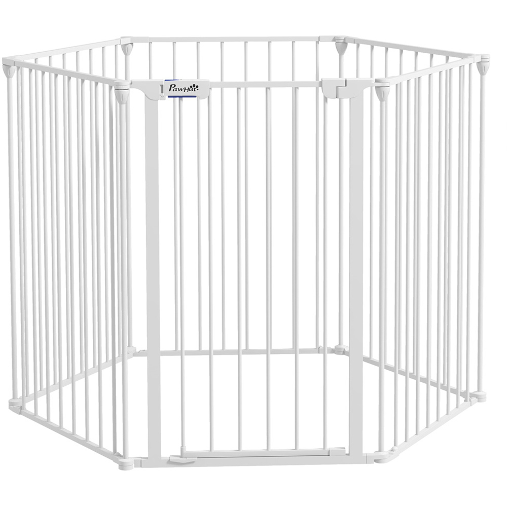 PawHut 6 Panel 2 in 1 Medium Dog Pet Playpen Image 1