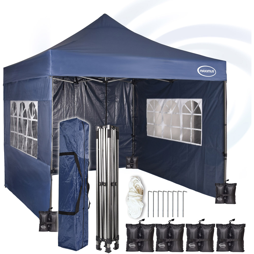 Maximus Blue Pop Up Outdoor Gazebo with Removable Sides 3 x 3m Image 2