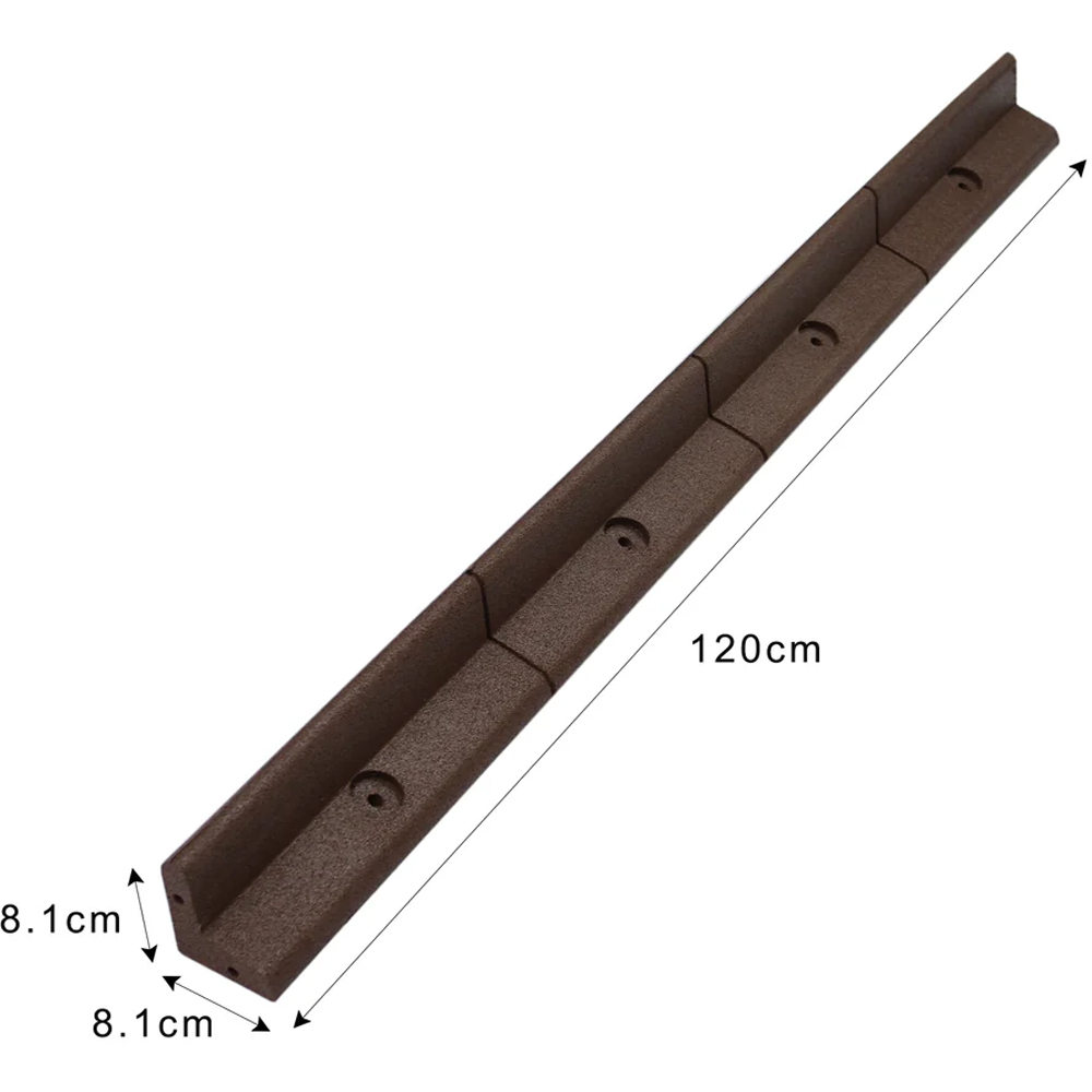 MonsterShop Brown 4ft 8 Pack Flexible Lawn Edging Image 6