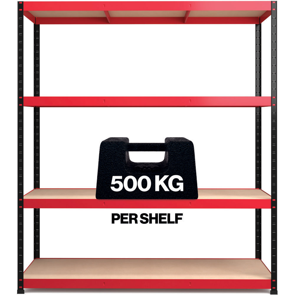 RB Boss Freestanding 4 Tier Boltless Shelf Unit 300kg/level Image 4