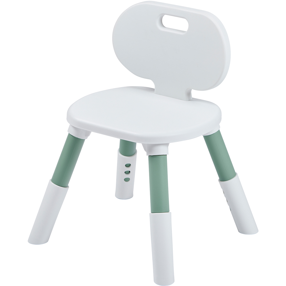 Liberty House Toys White and Green Kids Scandi Height Adjustable Table and Chair Set Image 4