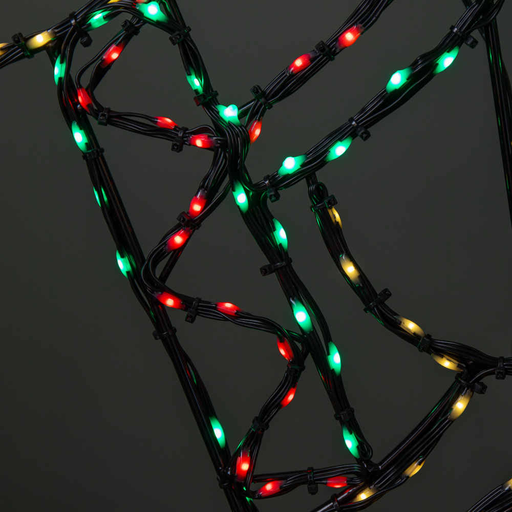 Samuel Alexander 350 Multicoloured LED Light-Up Prancing Reindeer Christmas Decoration 1.1m x 73cm Image 5