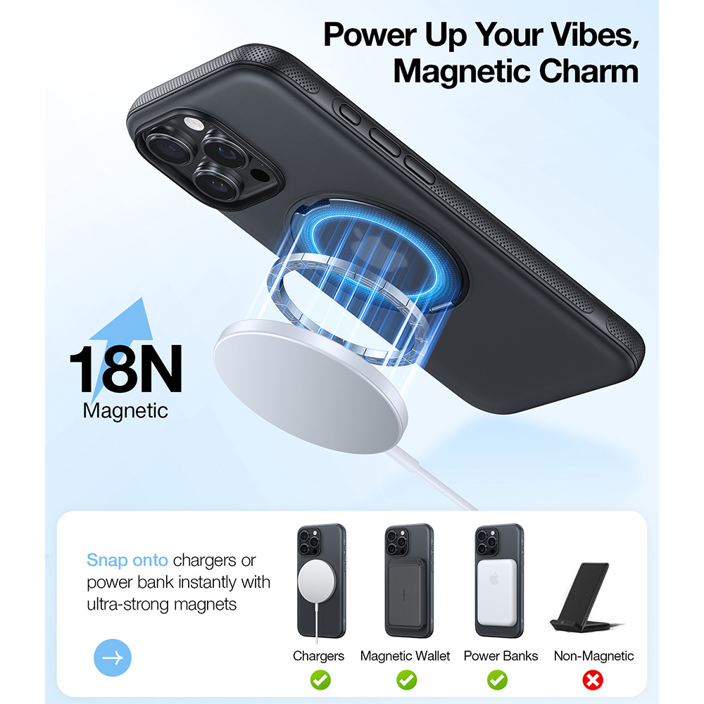 Torras Ostand R Black iPhone 16 Pro Fitness Phone Case Image 4