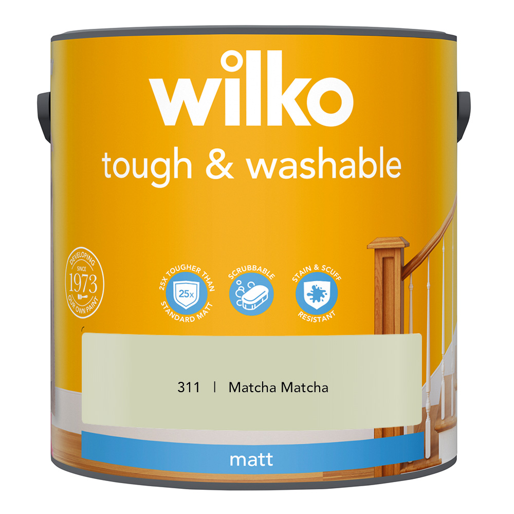 Wilko Tough & Washable Matcha Matt Emulsion Paint 2.5L Image 2