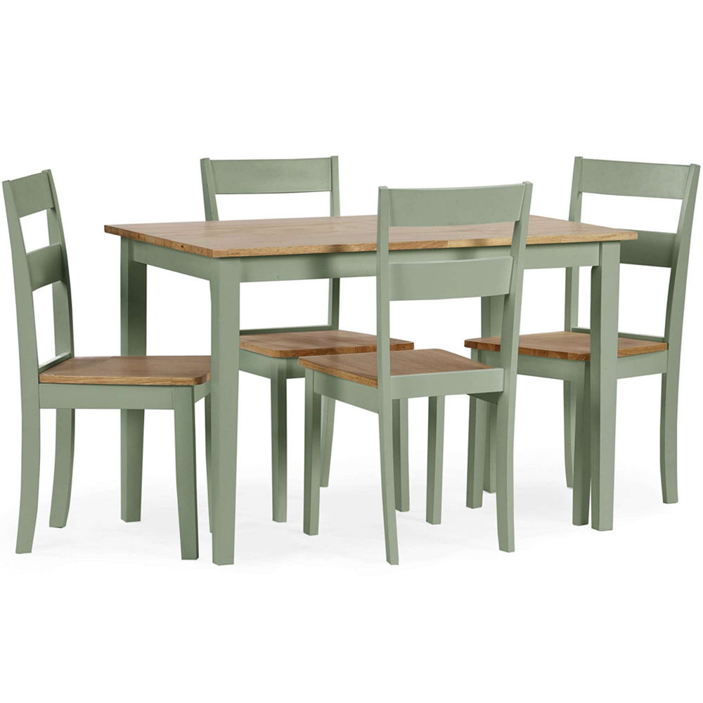 Julian Bowen Linwood 4 Seater Sage Green and Natural Dining Table Image 6