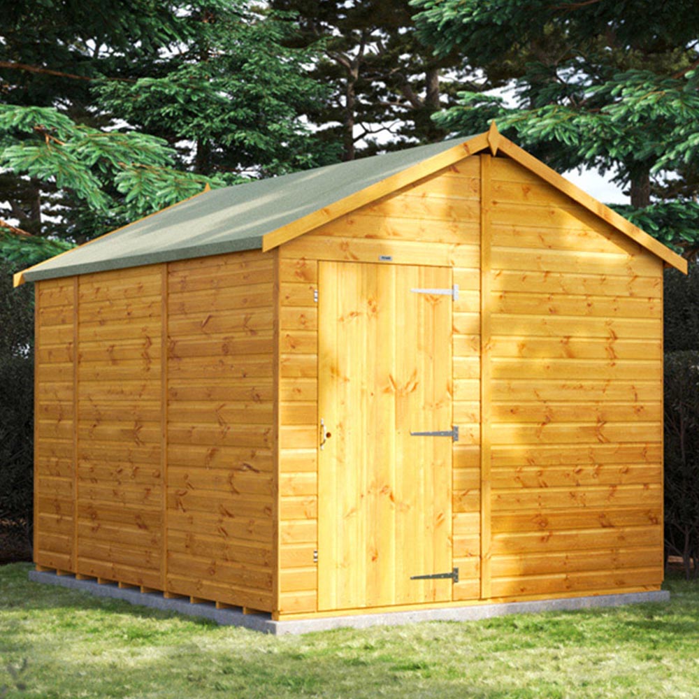 Power Sheds 10 x 8ft Apex Wooden Shed Image 2