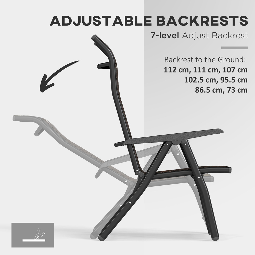 Outsunny 4 Piece Brown Rattan Folding Chair Set Image 5