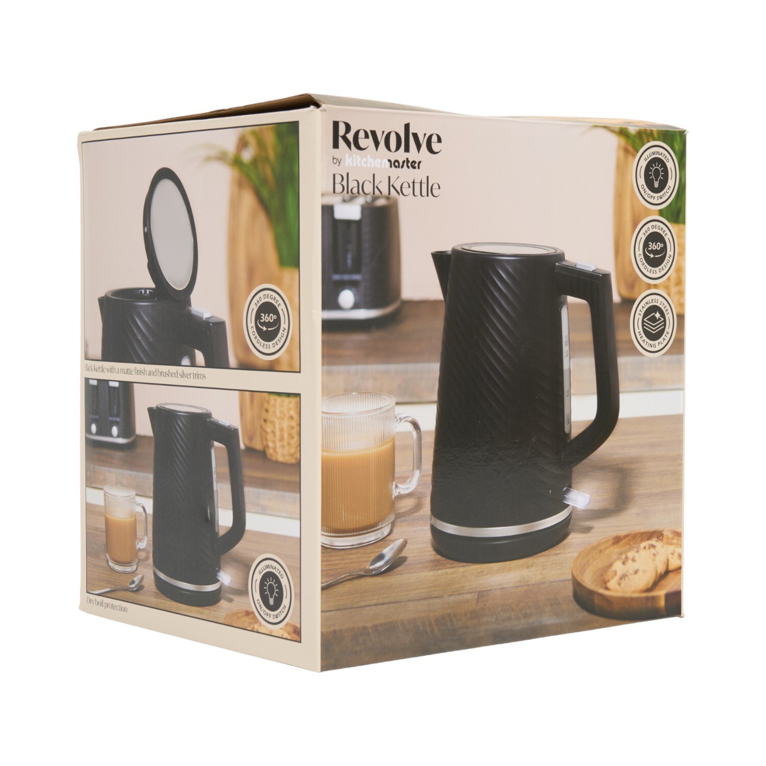 Revolve Texture Jug Kettle Black Image 5