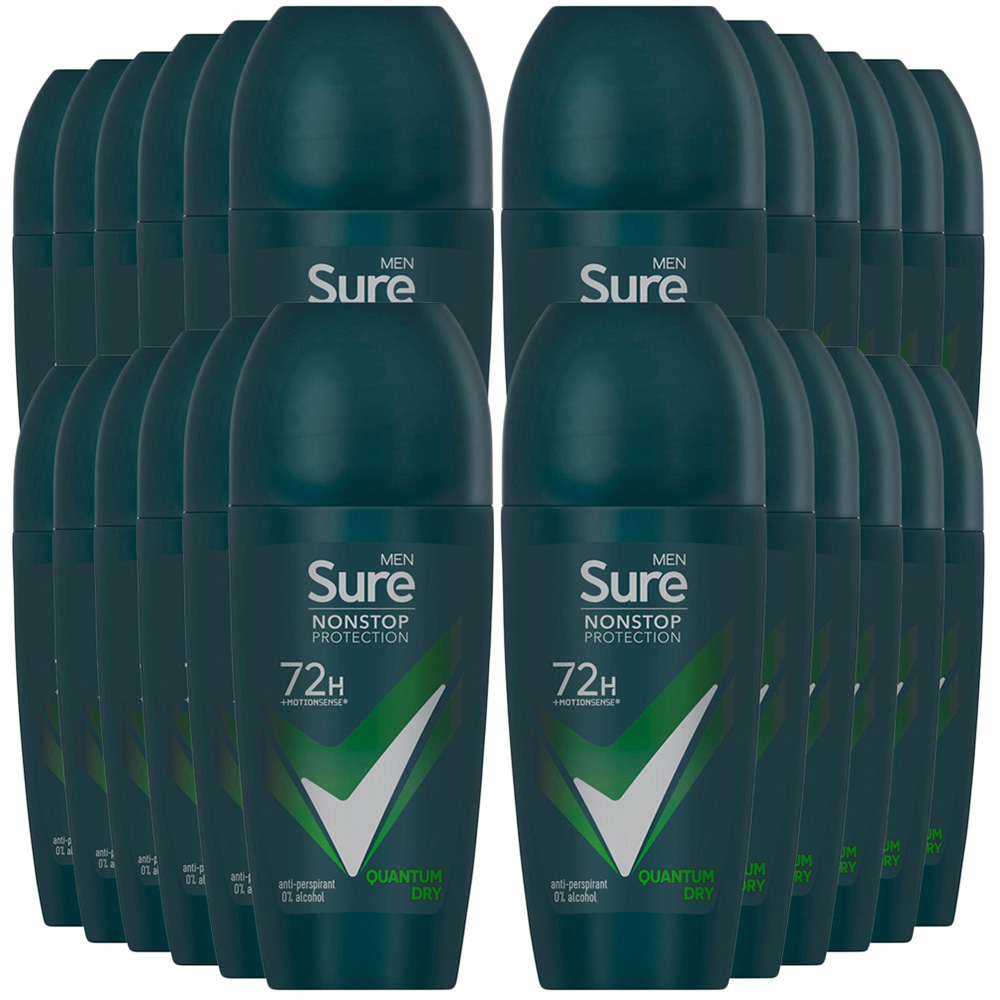 Sure Men 72H Non-Stop Protection Anti Perspirant Quantum Dry Deodorant Stick 50ml 24 Pack Image 1