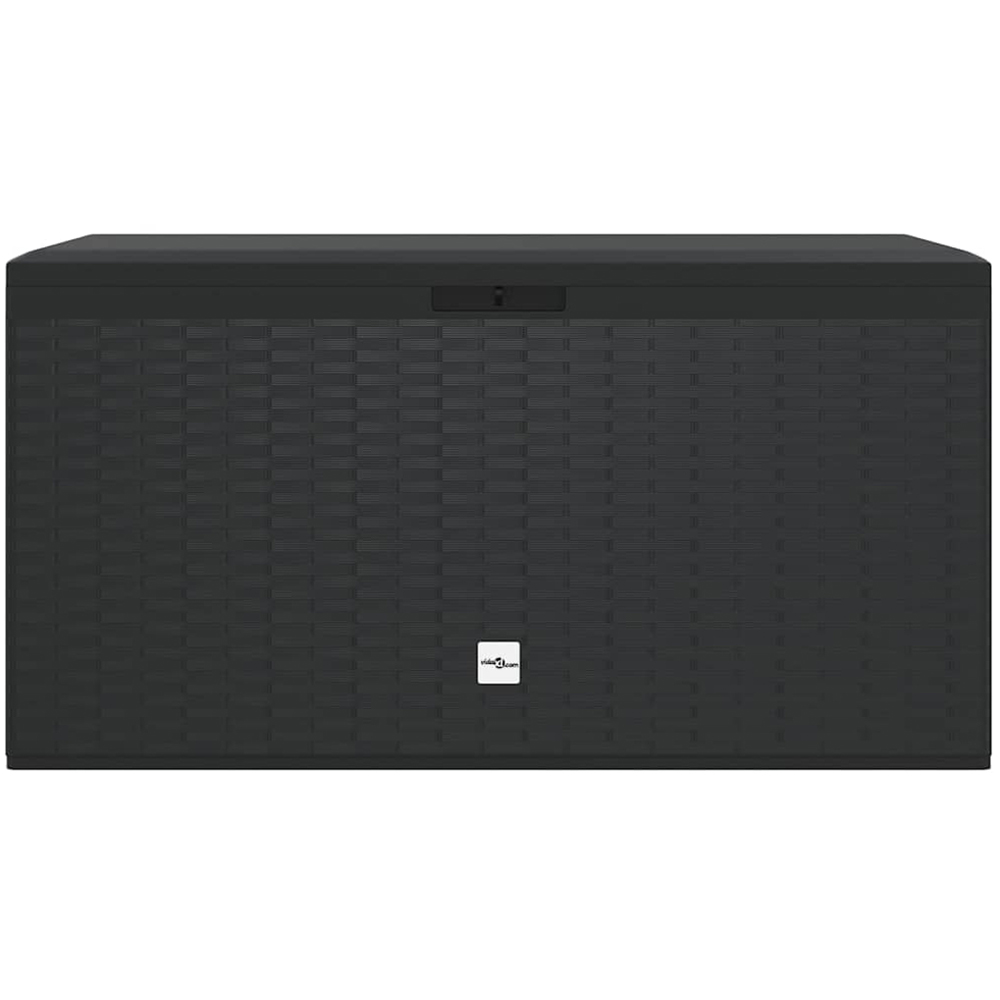 vidaXL 290L Anthracite Polypropylene Garden Storage Box Image 4