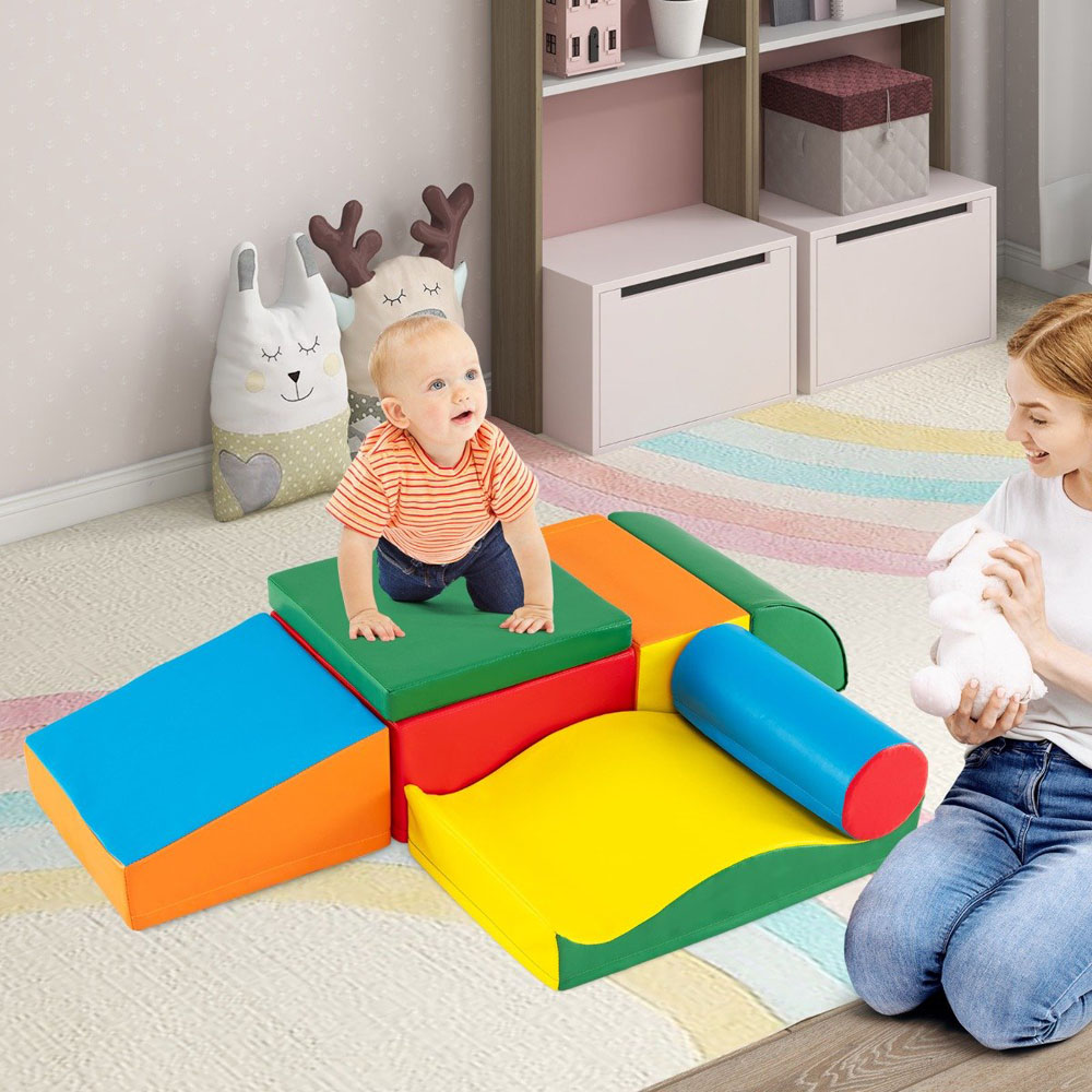 Costway Colourful Toddlers EPE Foam Climbing Toys Set 7 Piece Image 4