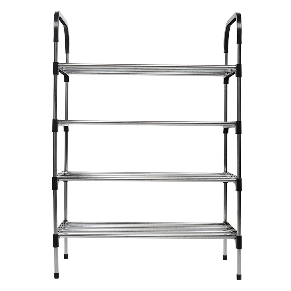 Living And Home WH0731 Black Metal Multi-Tier Shoe Rack Image 1