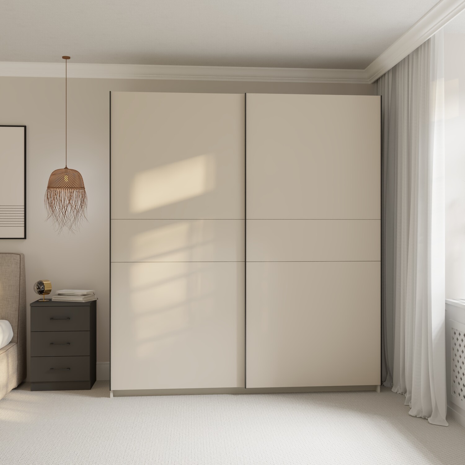 Andora Large Sliding Wardrobe Cashmere Image 1