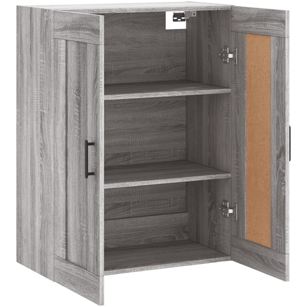 vidaXL 2 Door Grey Sonoma Wall Mounted Cabinet Image 4