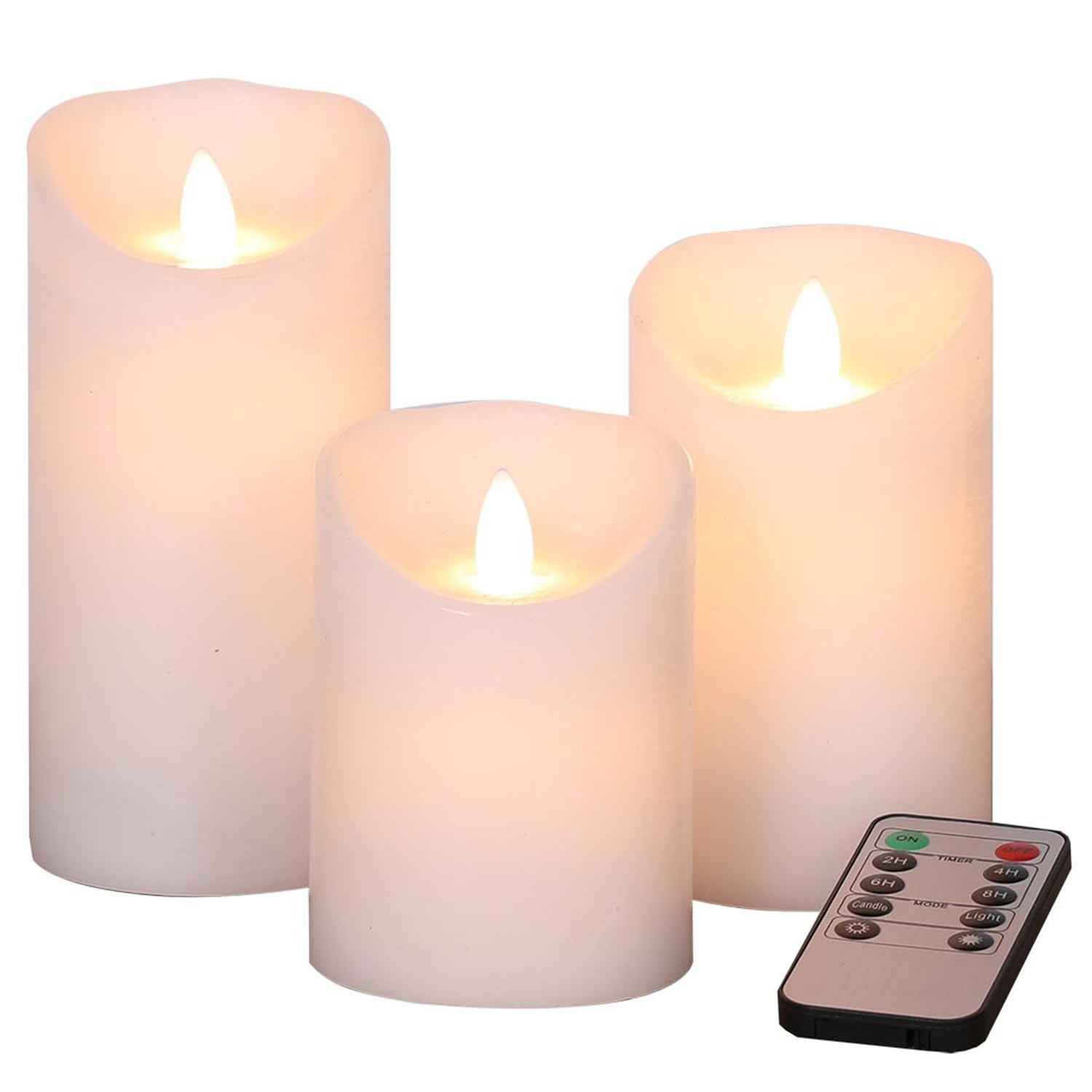 Cotton Fragranced LED Flameless Candles 3 Pack Image 1