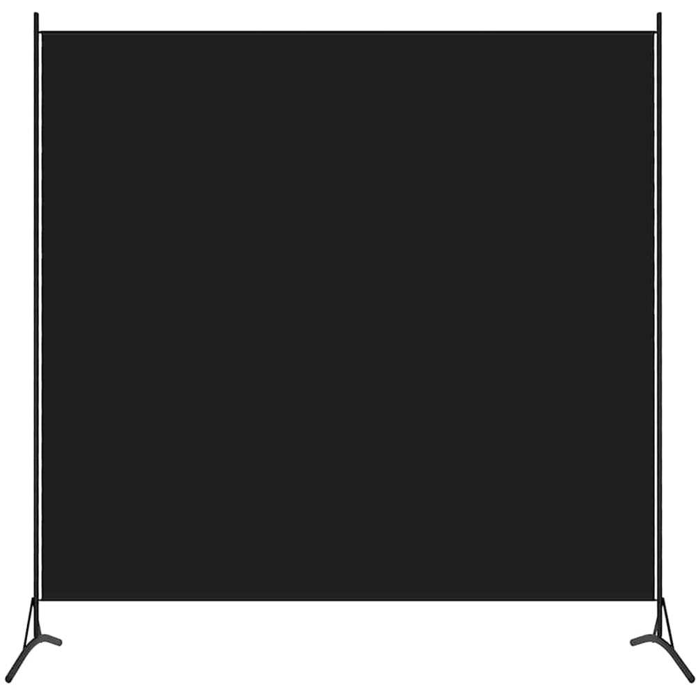 vidaXL Black Panel Room Divider 175 x 180cm Image 2