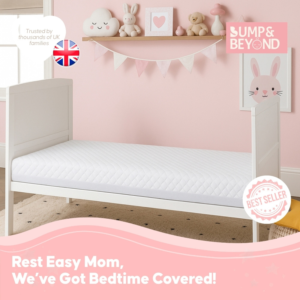 Bump and Beyond White Firm Support Waterproof Baby Cot Bed Mattress 140 x 70 x 15cm Image 7