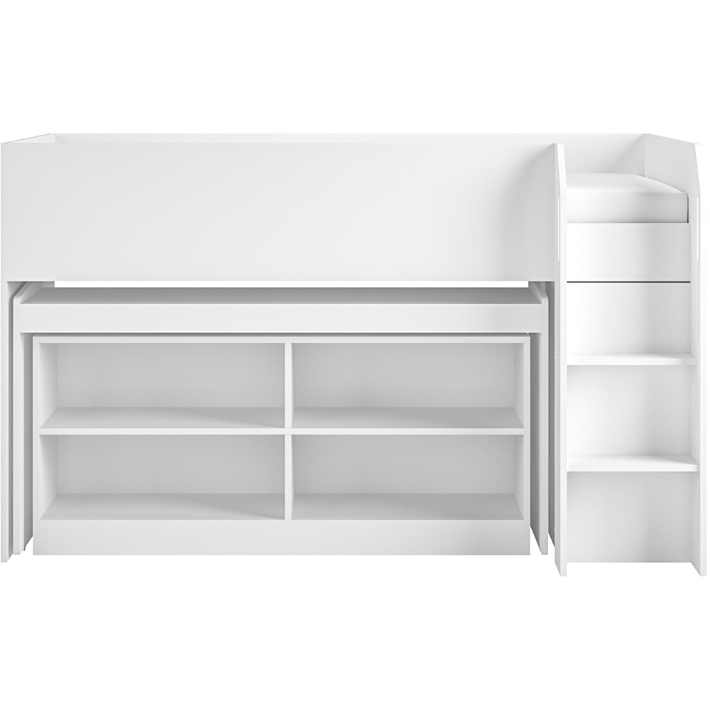 Flair Aiden Single White Cabin Bed Mid Sleeper Image 3