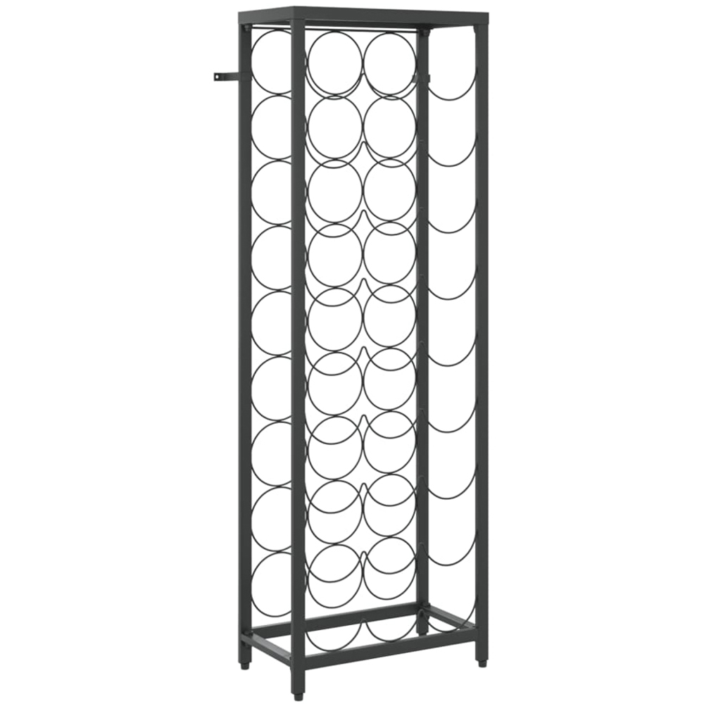 vidaXL 27 Bottle Black Slim Freestanding Wine Rack Image 1