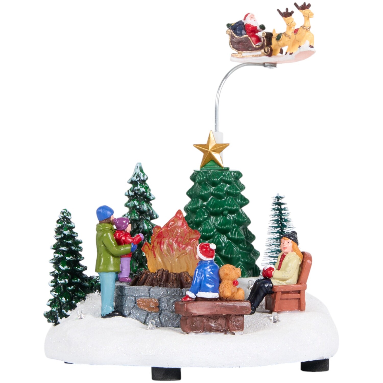 Rotating Santa Bonfire Scene Image 3
