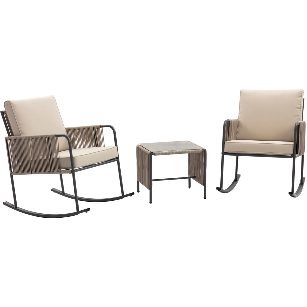 Teamson Home 2 Seater Rocking Chair Conversation Set with Cushions | Wilko