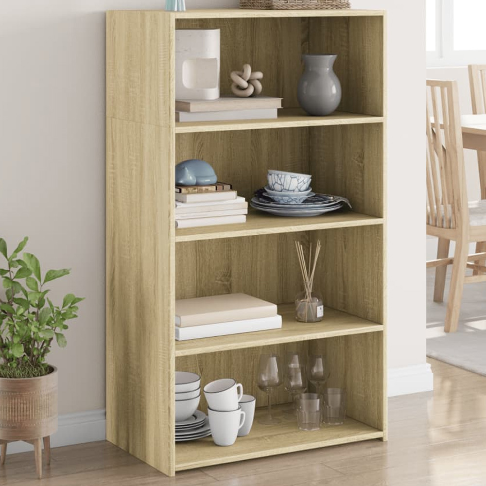 vidaXL 4 Shelf Sonoma Oak Highboard Image 1