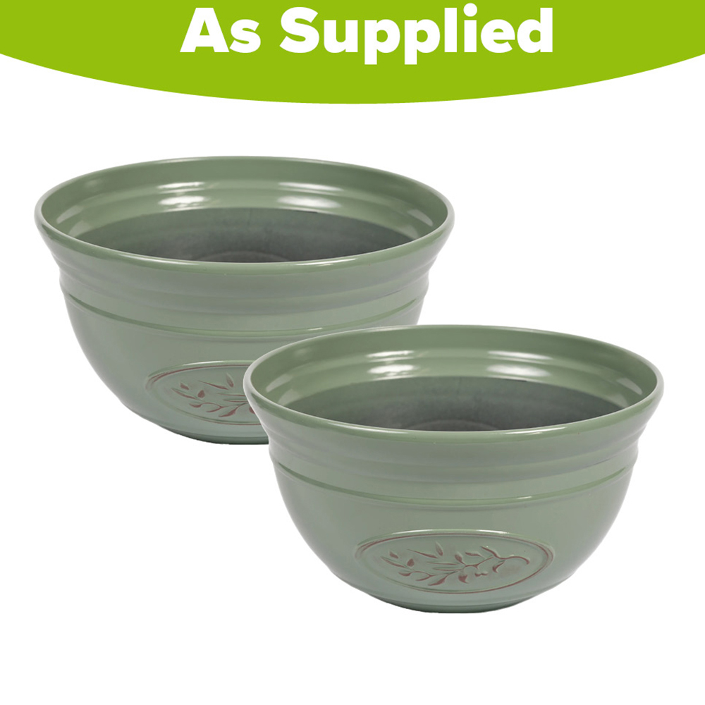 YouGarden Olive Bowl Planter 30cm 2 Pack Image 3